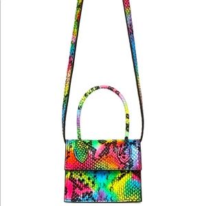 MULTI COLORED SNAKESKIN MINI PURSE